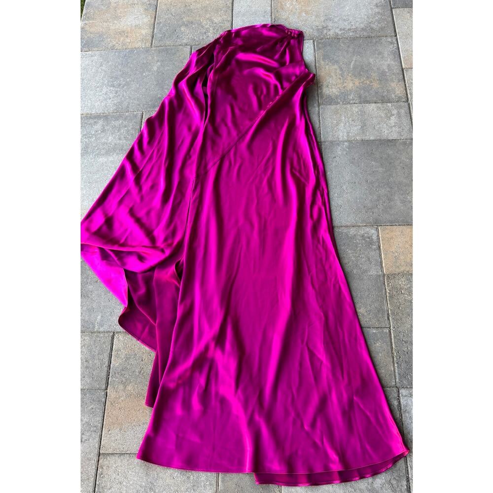 NEW Acler Ropley Drape Bias Cut Satin Maxi Cocktail Dress Size (AU/10, US/6) - Picture 7 of 13